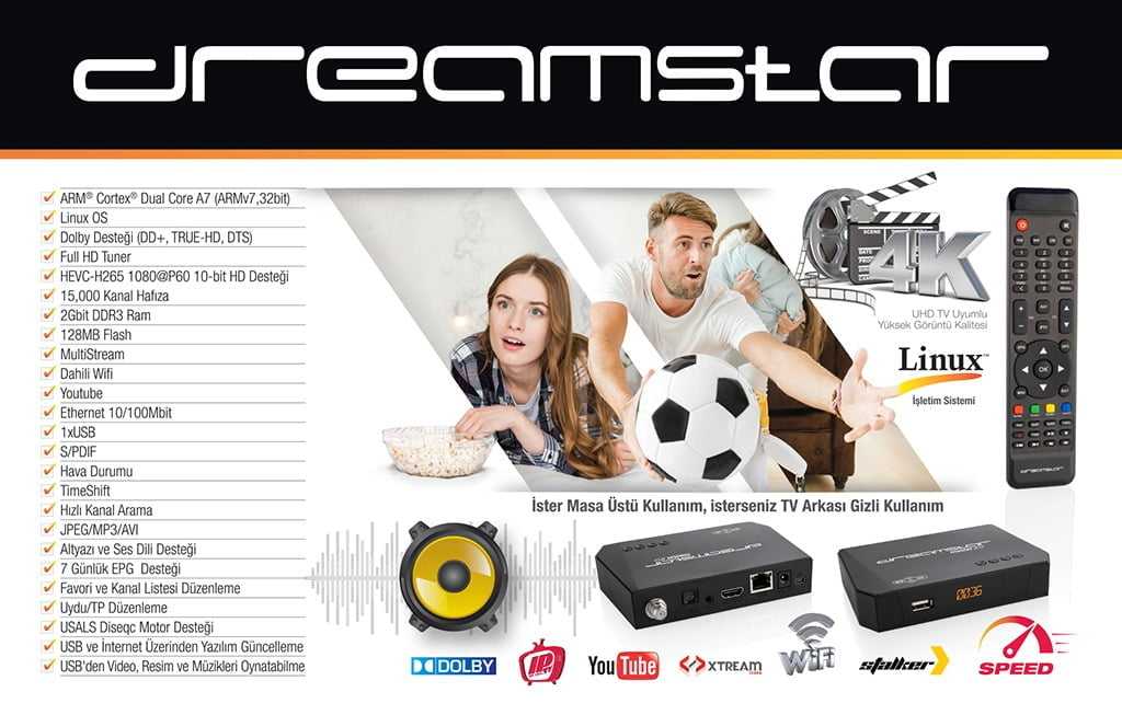 Dreamstar Master Ip Tv Dahili Wi-Fi Uydu Alıcı - Görsel 2