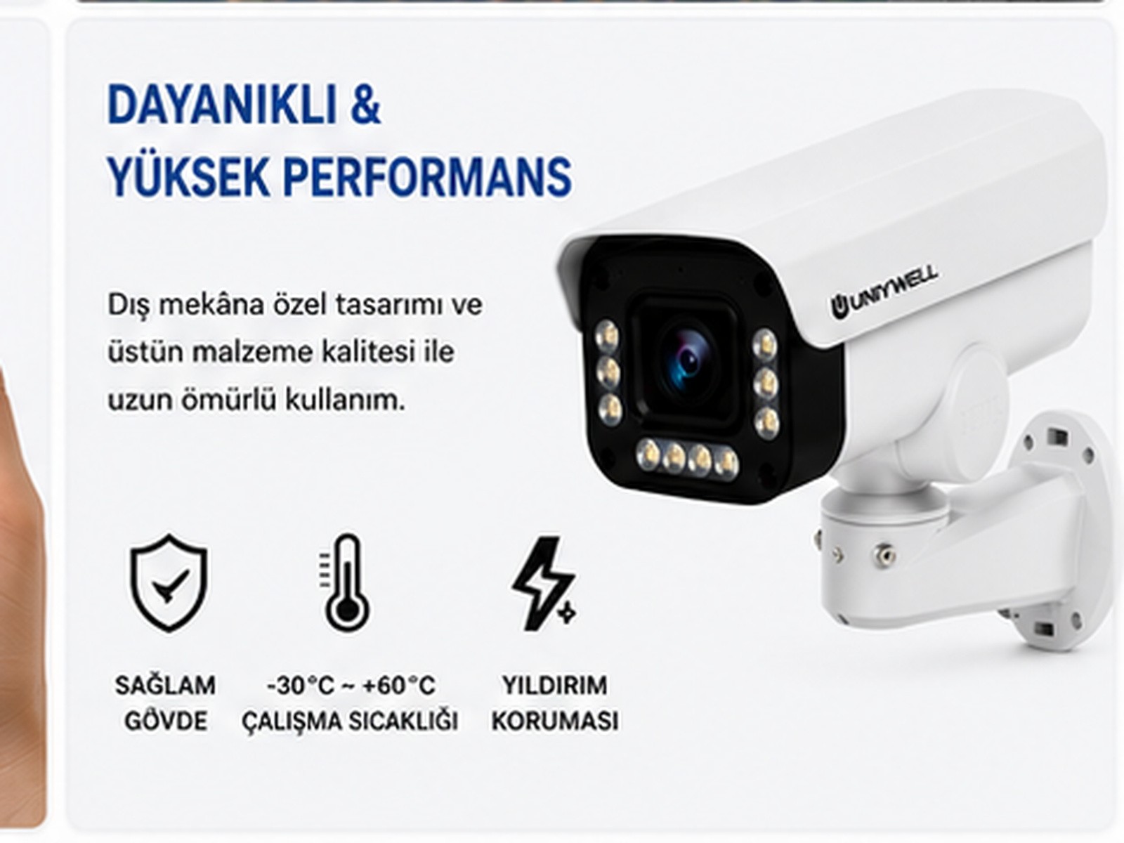 5MP Motorize SPEED PTZ Bullet IP Kamera - Görsel 5